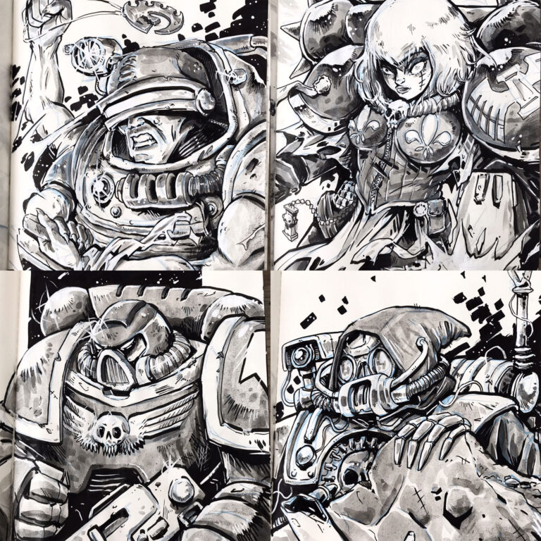 Recent 40k sketches by Tom Boyle Recent 40k sketches by Tom Boyle