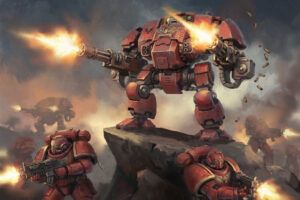 Blood Angels Dreadnought by Luke Serrano