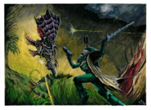 Dark Angel versus Zoanthrope by HreidmaArt
