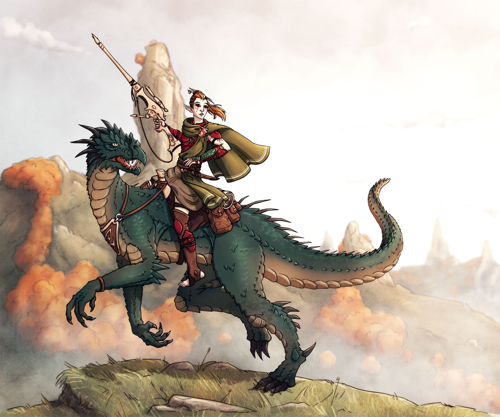 Exodite Dragon Rider by AutumnArchfey Exodite Dragon Rider by AutumnArchfey