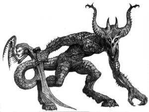 Greater Demon of Malal by Tony Ackland