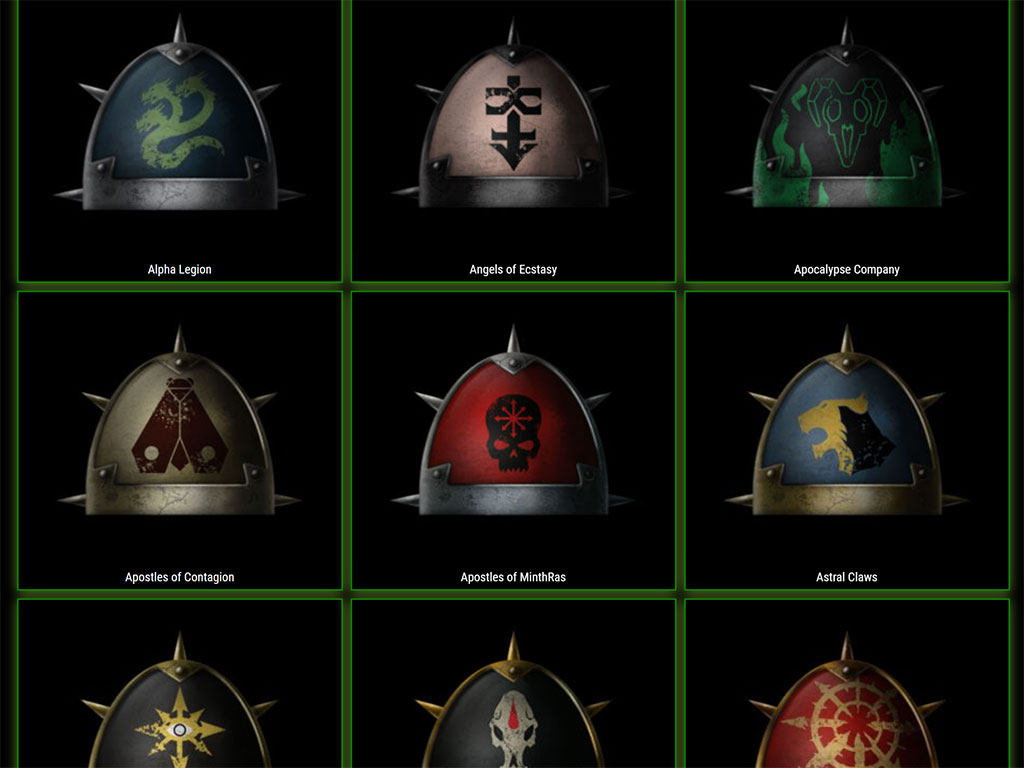 Chaos Space Marine Shoulder Pad Icons